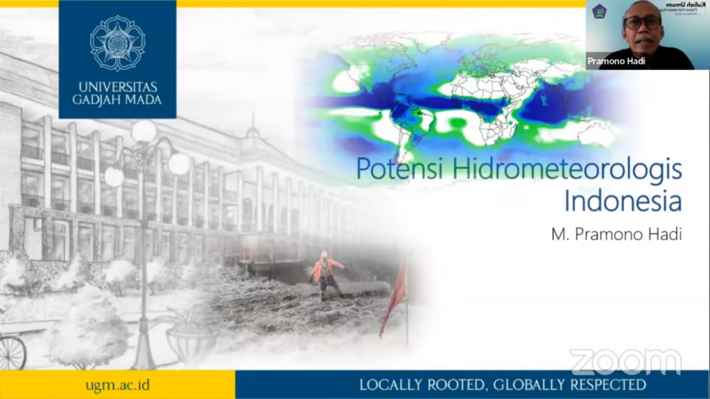 Pemaparan materi Kuliah Umum mengenai potensi Hidrometeorologis di Indonesia